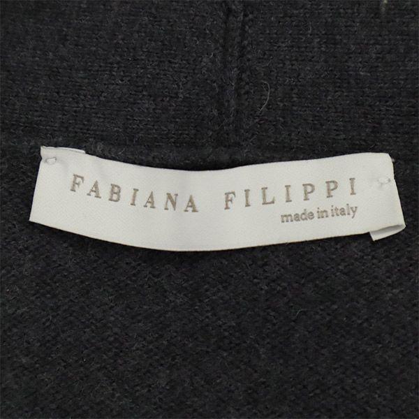FABIANA FILIPPI Made In Italy Long Sleeve Wool Mix Cardigan XS Gray Women Used