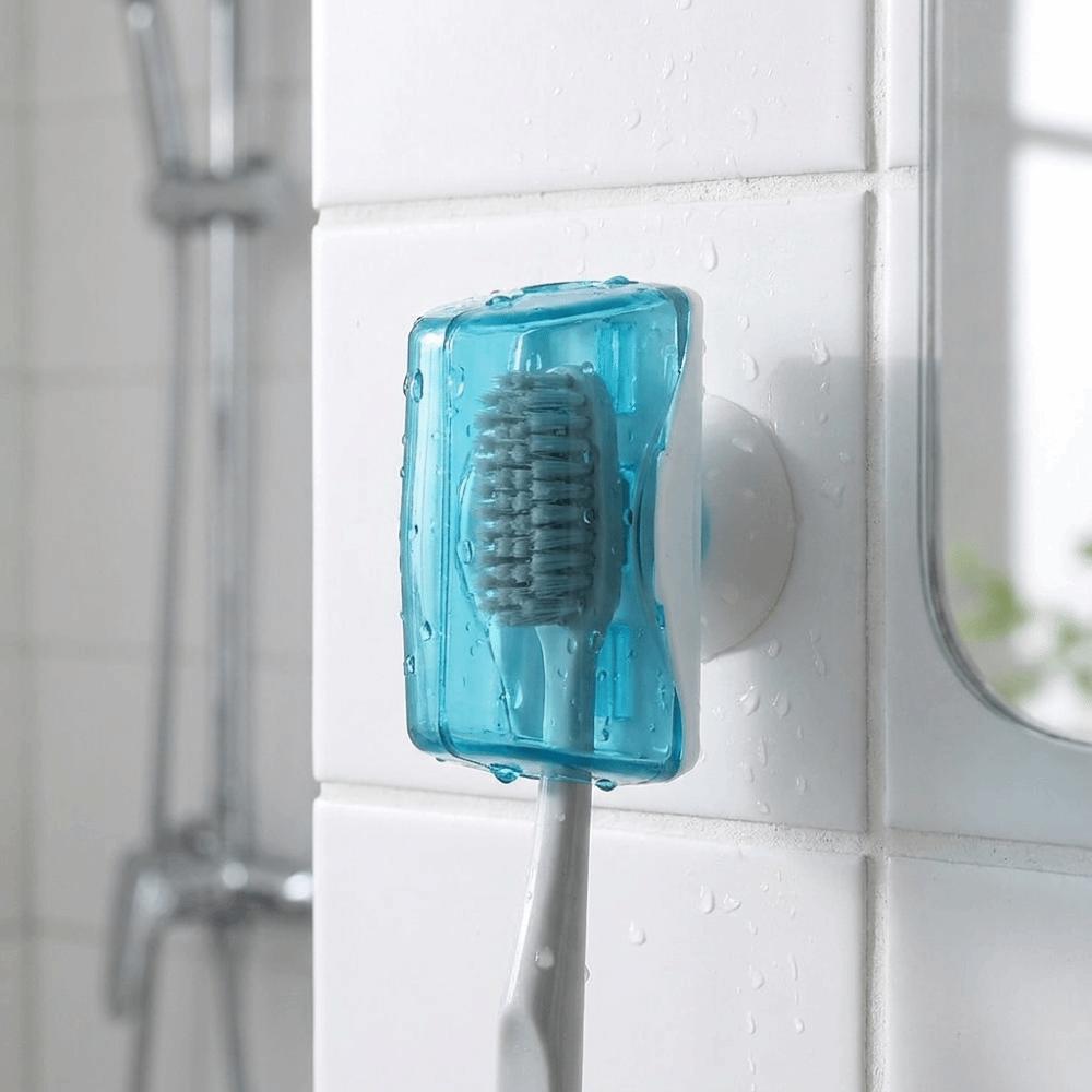 3PCS Suction Cup Protector Case Portable Toothbrush Protector Dust Protective Cover Bathroom