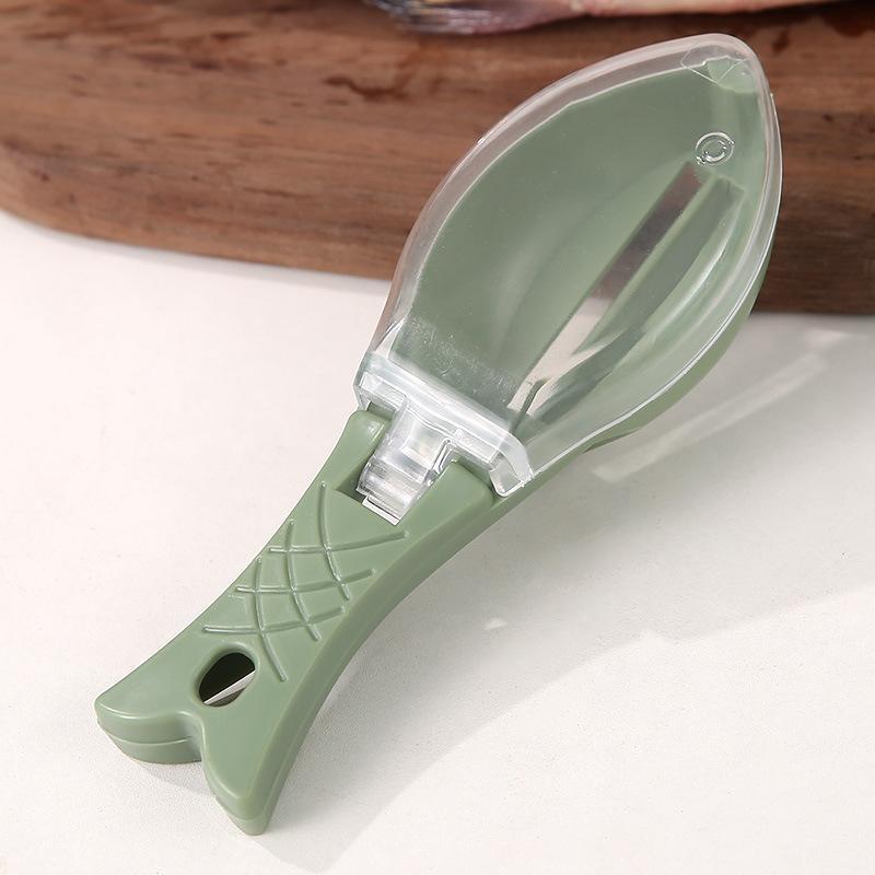 Kitchen Household Scale Scraper With Lid, Fish Scale Scraper, Manual Descaling, Brushing Of Fishing Tools