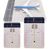 Portable White Airport Model Background With Durable Rubber Runway For Playsets