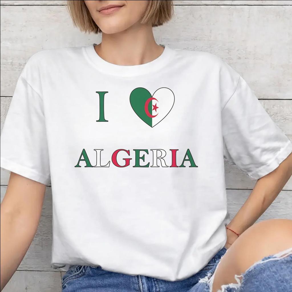 DZ Algeria Algerian Flag Merch Unisex T Shirts Pure Cotton Tee Graphic Tops Tshirt