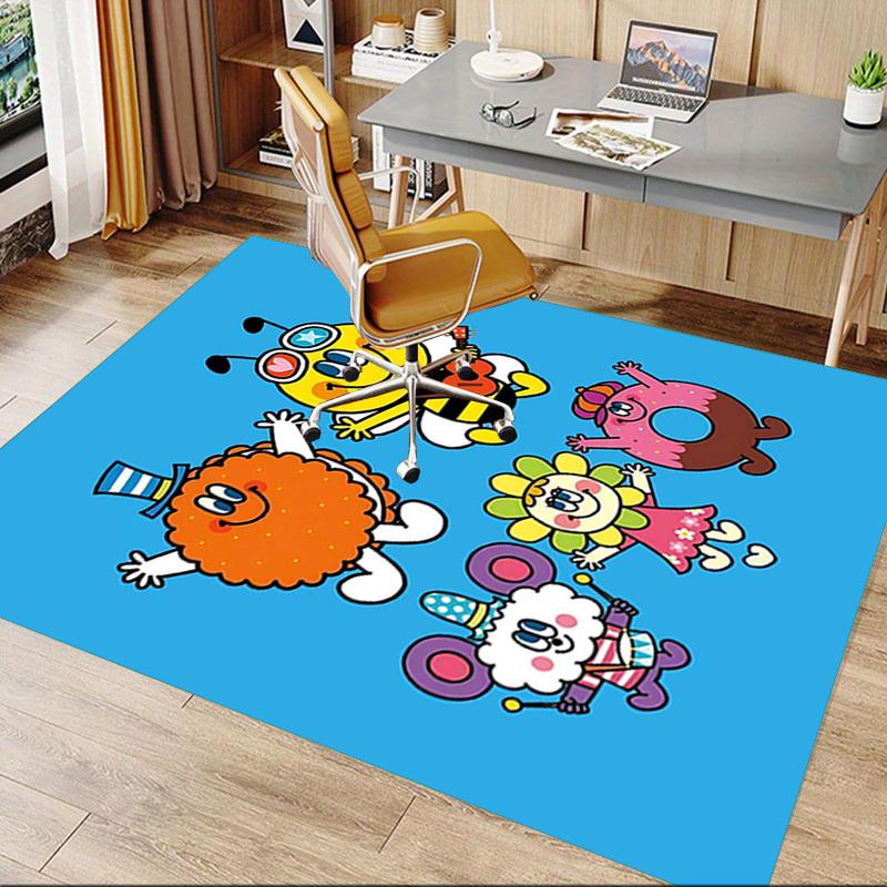 1PC Cartoon Characters Non-Slip Floor Carpet Compatible for Office&Living Room&Bedroom&Dining Room - Flat- Soft & Pattern, Vibrant Colors-W280