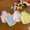 Breathable Cute Dog Vest Bow Clip Pet Costume Korean Style Summer Puppy Clothes  Girls Pet