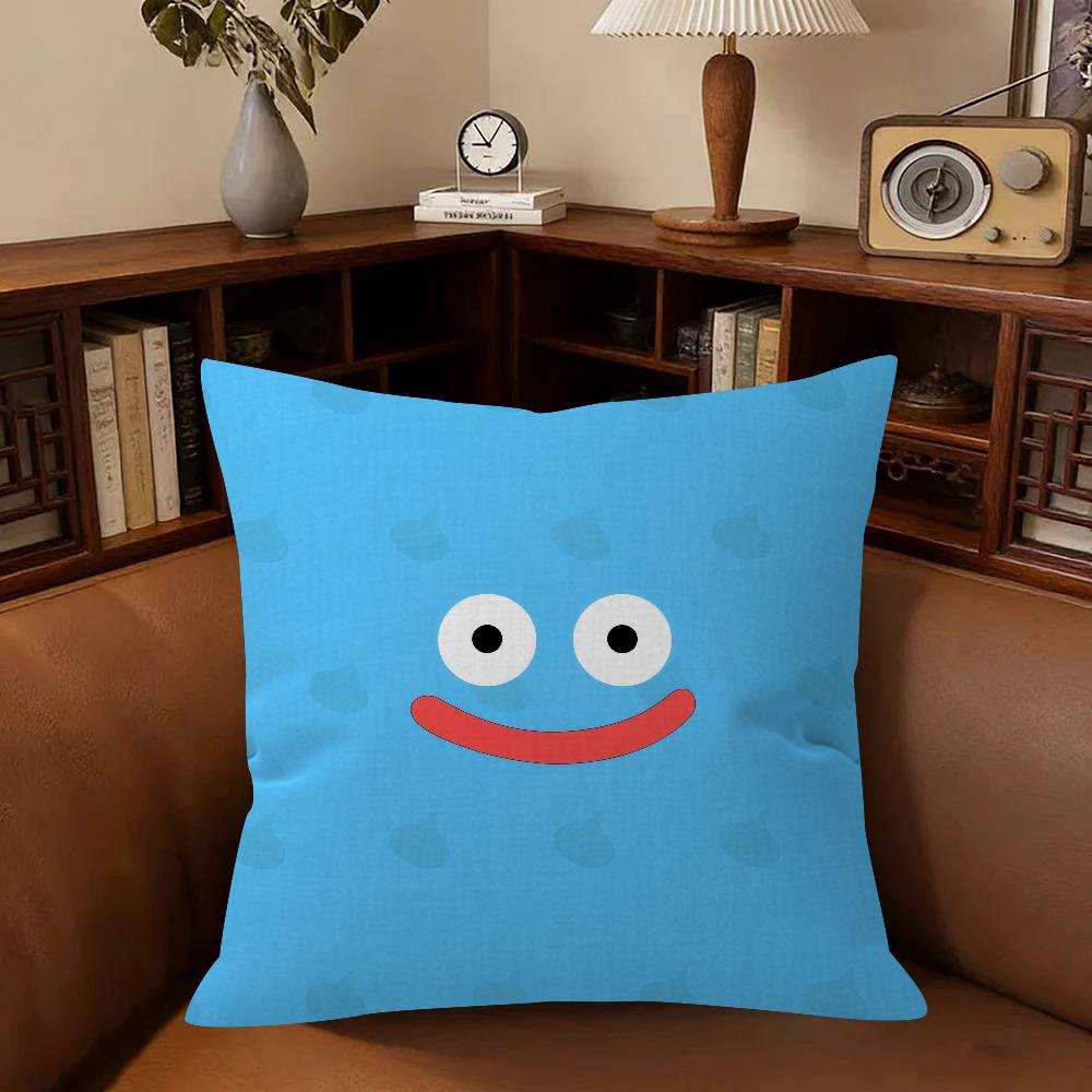 Cartoon Slime D-dragon Quest Children  pillow cover sofa cushion cover home room decoration children gift