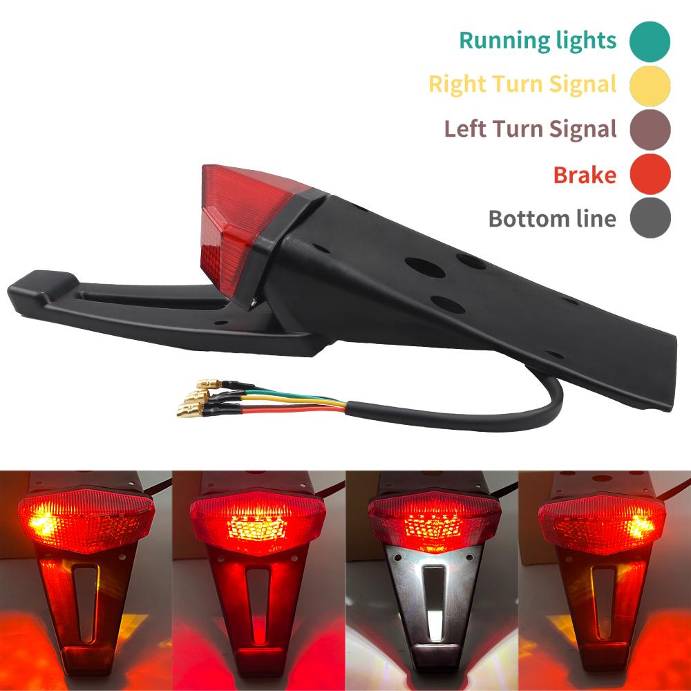 Enduro LED Tail Light Dirt Bike Rear Stop Signal Taillight Universal Moto Motobike Taillight Motocross Accessories