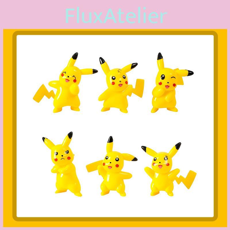Adorable Pikachu Cartoon Anime Figure Model Doll Set Perfect For Cake Decoration And Gifts