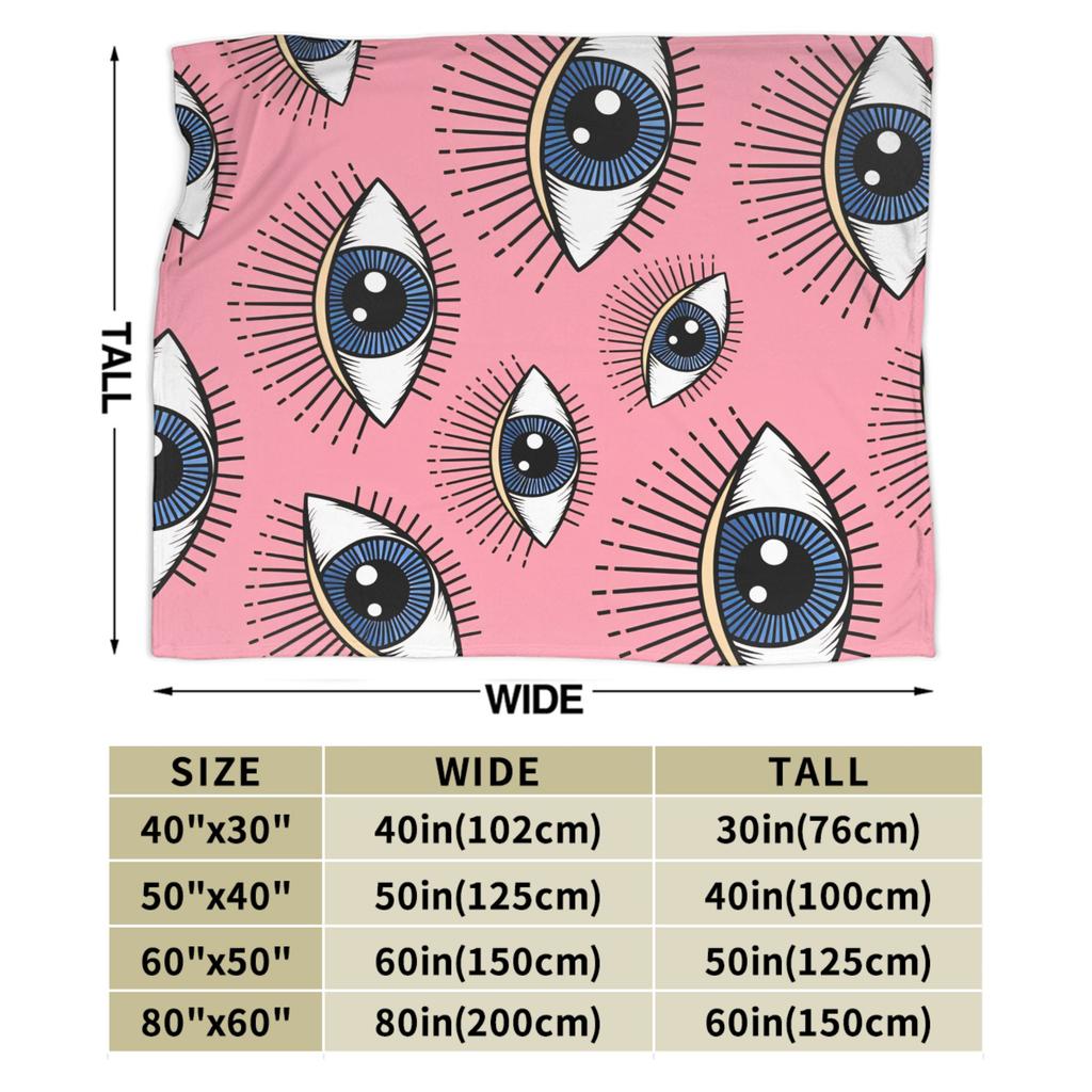 Eye Pattern Blanket Quality Warm Soft  Throw Blanket Spring Boy Girl Couch Bed Print Bedspread