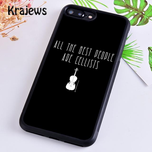 Krajews Violinist Musical Instrument Violin Phone Case For IPhone 18 17 Air 16 15 14 Plus 11 12 13 Pro Max Coque Fundas