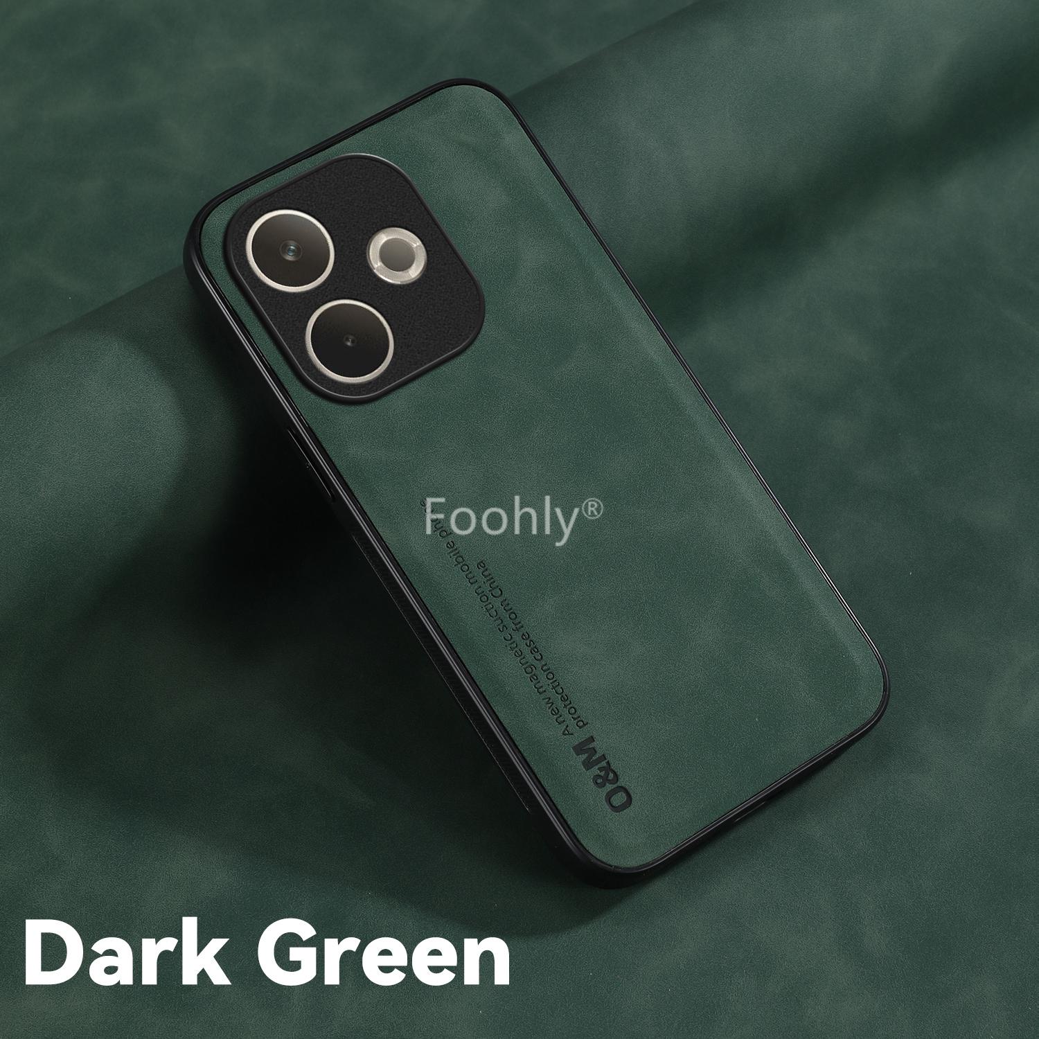 

Противоударный магнитный чехол с ощущением кожи для Oppo A5 Pro 5G Защитная крышка Задняя накладка Coque Funda Oppo A5 Pro 5G зелёный