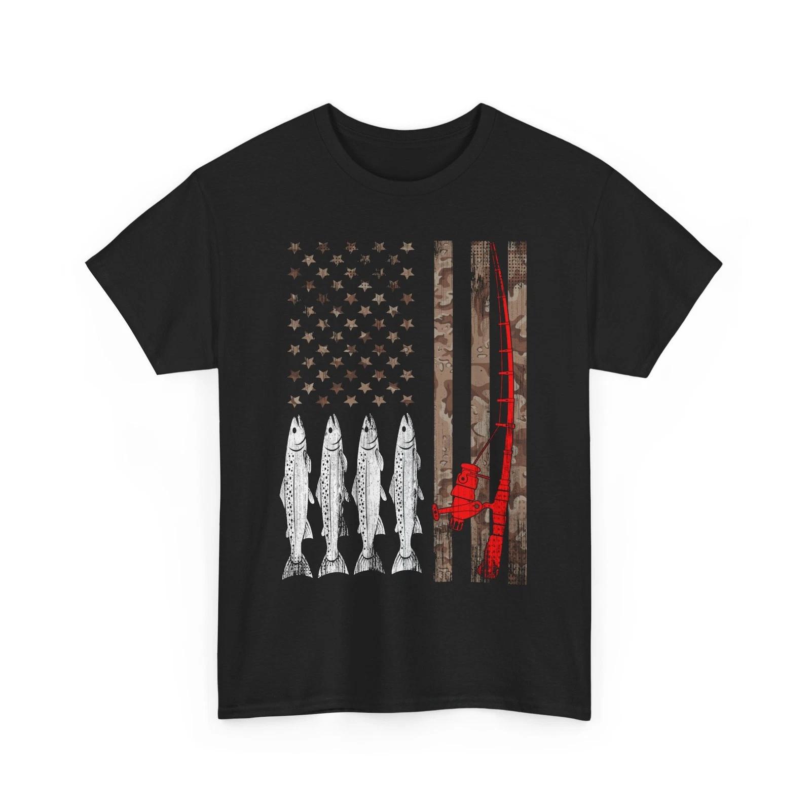 Fishing American Flag Rod Shirt, Fisherman Fishing Season Lovers Shirt S