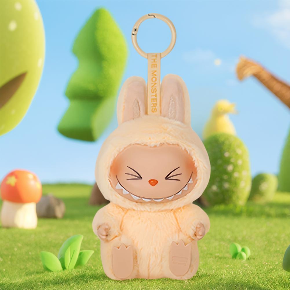 Monsters Labubu Sit-Down Party-serien Hjertevarmende Macaron-dukke Kawai Gjettepose Figurmodell Veske Nøkkelring Samling Deco