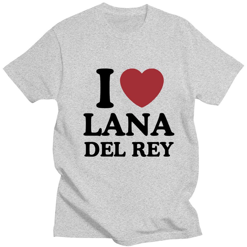 I Love Lana Del Rey Print T Shirts Aesthetic Men Women Oversized Fashion T-Shirt Hip Hop Casual Cotton Tshirt Summer Streetwear