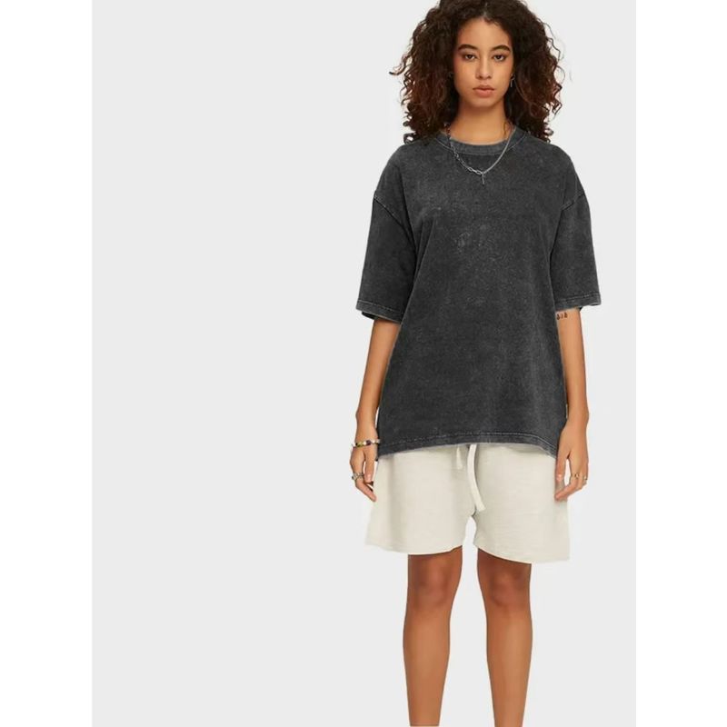 European and American New Fashion Round Neck Short Sleeve T-shirt Loose Casual Top Loose Cotton T-shirt Top
