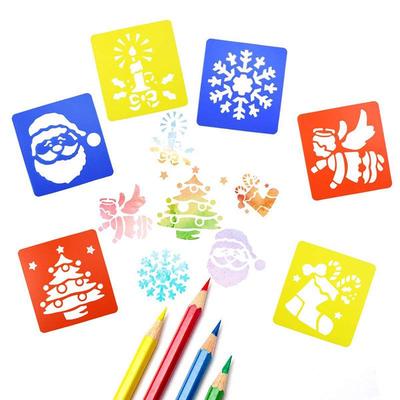 PP Kids' Painting & Drawing Stencil Set - Hollow Plastic Outline Templates for Beginners