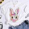 Coquette Bunny Print Women T-shirt Tshirt Summer Bunny Graphic Fashion Female T Shirts Woman Clothing Rabbit Cartoon Clothes