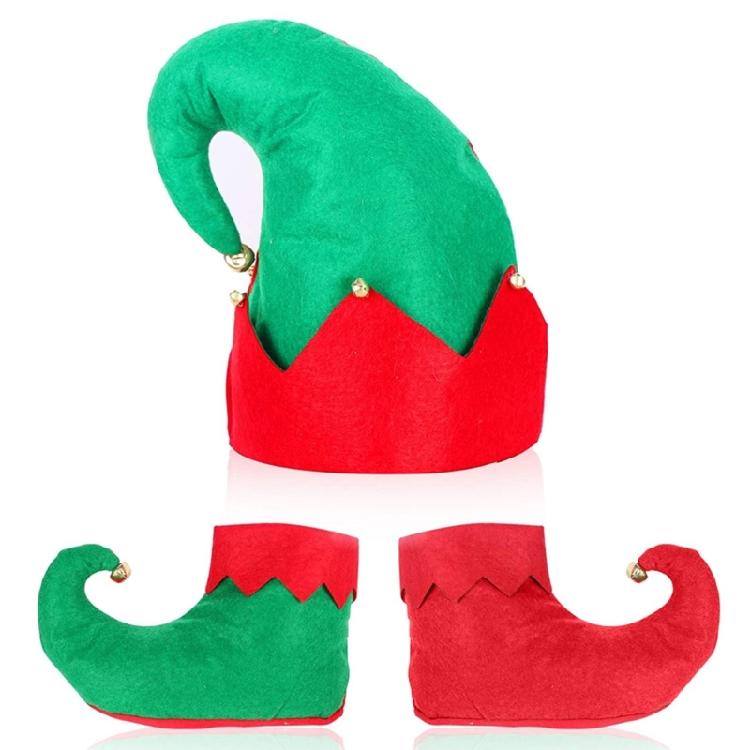 

Parent-child Christmas Elf Candy Shoes Hat Christmas Holiday Fancy Dress Parties