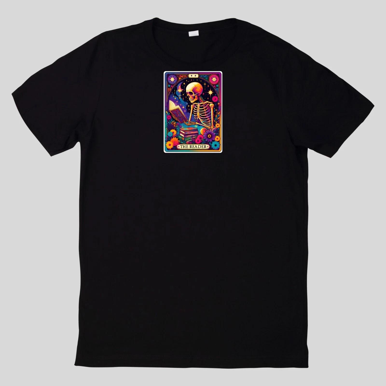 T-Shirt Lustige Skelett Tarot karte Baumwolle Fun Spaß Sprüche Lustig Cartoon M