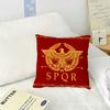 Goldener Kaiseradler Rom SPQR Sofa Wohnzimmer Schlafzimmer Kopfteil Rückenlehne Kissen Quadratisches Kissen Nickerchen Kissenbezug