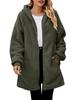 2025 Winter Women's Plush Hooded Zipper Cardigan Jacket - European & American Style