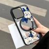 Для iPhone 17 16 15 14 13 12 Pro Max 15 16 Plus 17 Air 11 Нічний Білий Рожевий Візерунок Макарон Магнітний Прозорий Чохол-Кришка для Телефона