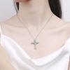 Exaggerated Moissanite Cross Pendant Necklace Full-Set S925 Sterling Silver Jewelry Accessory