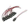 10Pcs Snap 9V Battery Holder Clip On Buckles Connectors Cable with Lead