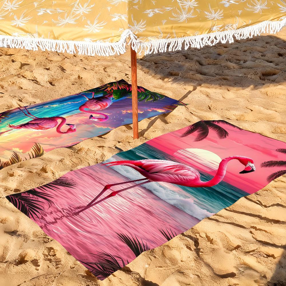Asciugamano Animale Fenicottero Asciugatura Rapida Asciugamani da Spiaggia Sono Adatti Per Piscine Campeggio Yoga e Palestra
