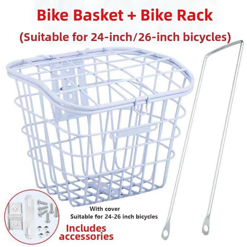 Universal Large Capacity Storage Baskets Metal Bicycle Front Basket  Electric Bicycles Accessories