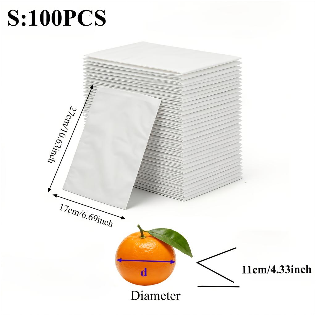 100pcs Permeable, Breathable, Insect-Proof Covers with Hidden Drawstrings, Fruit Net Bags, Suitable for Fruit Trees,Protect fruits from Birds, Pests