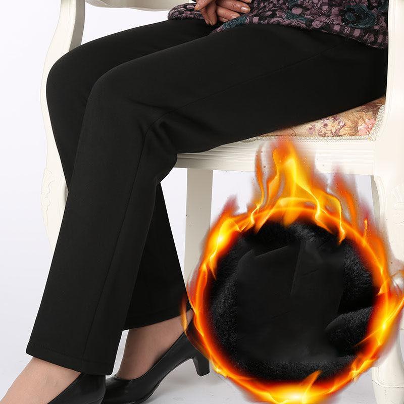 

Осенне-зимние утепленные и утолщенные женские повседневные тонкие свободные эластичные прямые брюки с талией 7XL