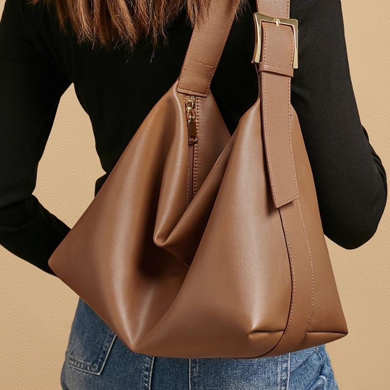 Taška z pravej kože Mäkká kožená dámska taška Veľkokapacitná kožená taška cez rameno Tote taška Jednoduchá crossbody taška