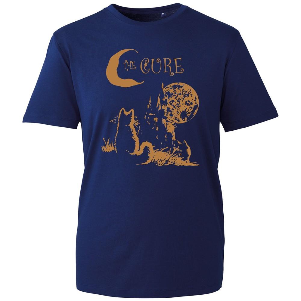 The Cure Gothic Cat Moon Tshirt Retro Indie Rock Uk Band Tour 2026 Gift Top S