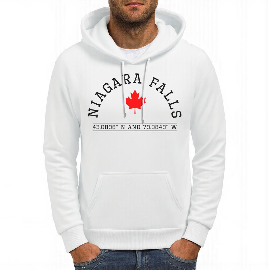 Niagara Falls Canada Letter Pattern Men Hoodies Harajuku Multicolor Pullovers Fleece Soft Sportswears Casual Pocket Hoody Unisex