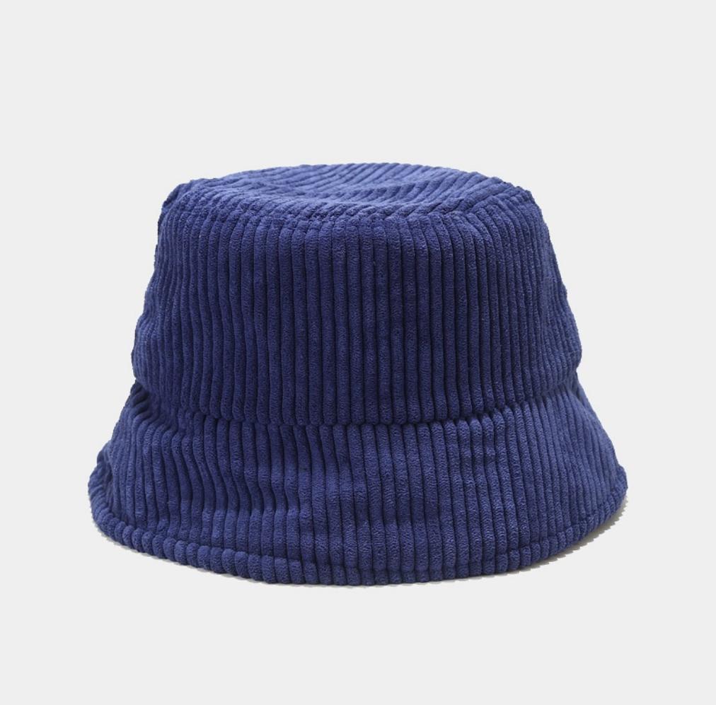 High Quality Winter Wide Brim Fishing Hat Custom Logo Thick Solid Color Corduroy Bucket Hat for Women