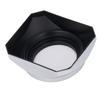 Lens Hood Silver Retro Square Lens Hood Shade for 40.5MM Digital Camera Mirrorless Camera Lens