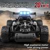 ZWN 1:18 2.4G RC Car With LED Light Alloy Light Spray 2WD Off-road Remote Control Climbing Vehicle Outdoor Cars Toy Gift for Kid