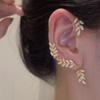 Gold Silver Color Metal Butterfly Ear Clips Without Piercing for Women Sparkling Zircon Ear Cuff Clip Earrings Wedding Jewelry