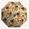 1PC Pug Bone Umbrella-8-Rib Reinforced Portable Folding Travel Suitable for All Seasons Outdoor Daily Use  -J0404