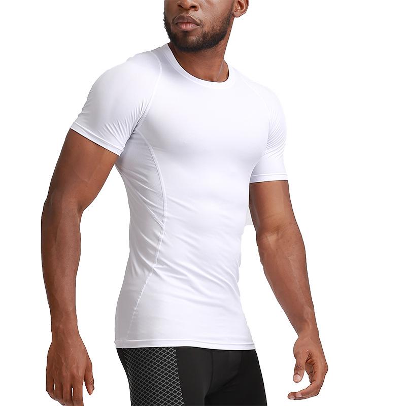 "Men’s Quick-Dry Outdoor Running & Fitness Short-Sleeve Tights for Spring/Summer"