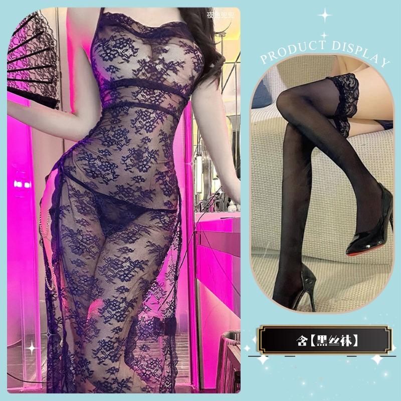 Sex Underwear Sexy Pajamas Qqny Uniform Temptation Abstinence Suit Lace Suspenders Temptation Cheongsam Woman