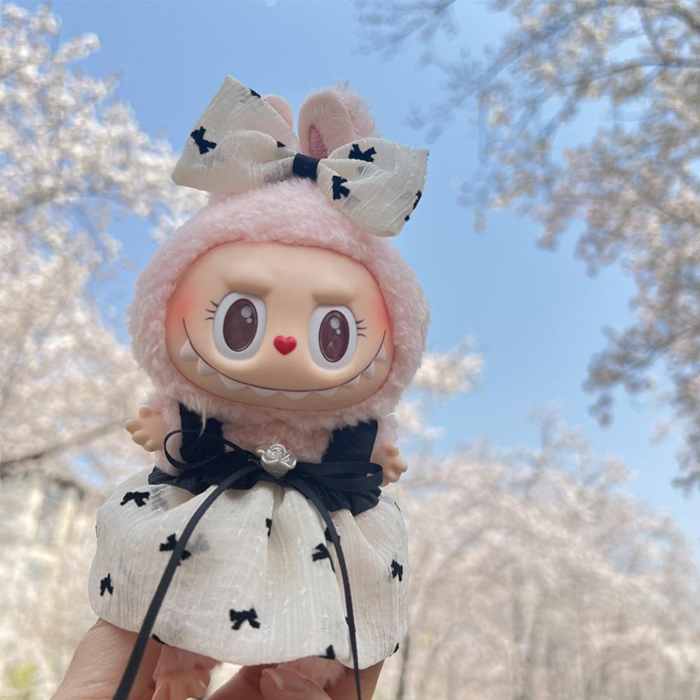 For 17cm Labubu Doll Clothes Lolita Dress Doll Clothes Color Match Dresses Dolls Accessories Cute Decoration Little Clothes