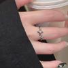 Adorable Ghost Star Open Ring: Unique Cute Cartoon Design for Index Finger