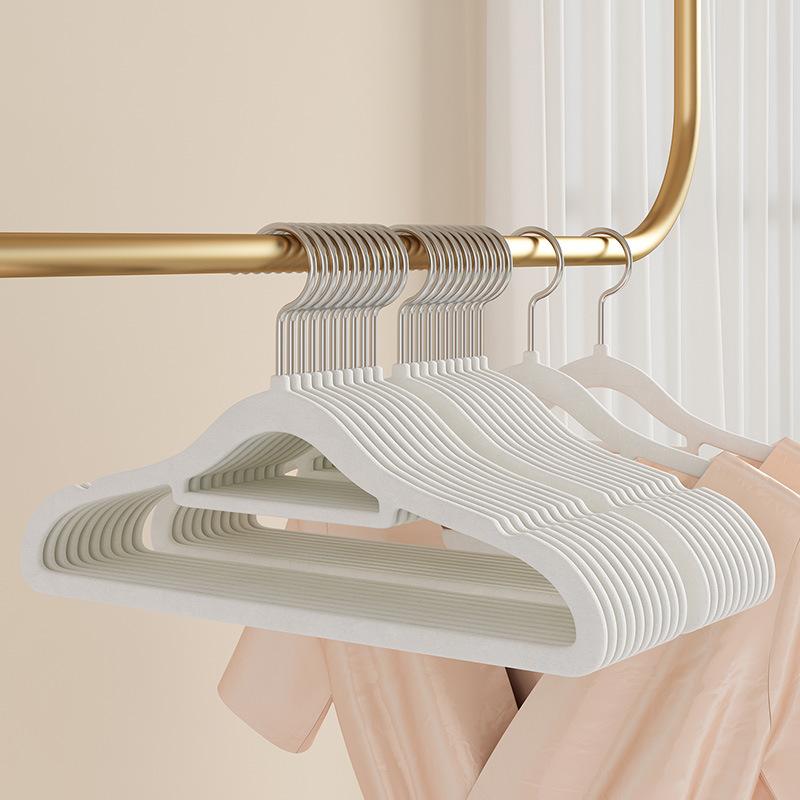10-30PCS Non-Slip Fleece Hanger with Bold Design Decorators Seamless Wardrobe Storage Sorting Drying Rack Specialized Hanger