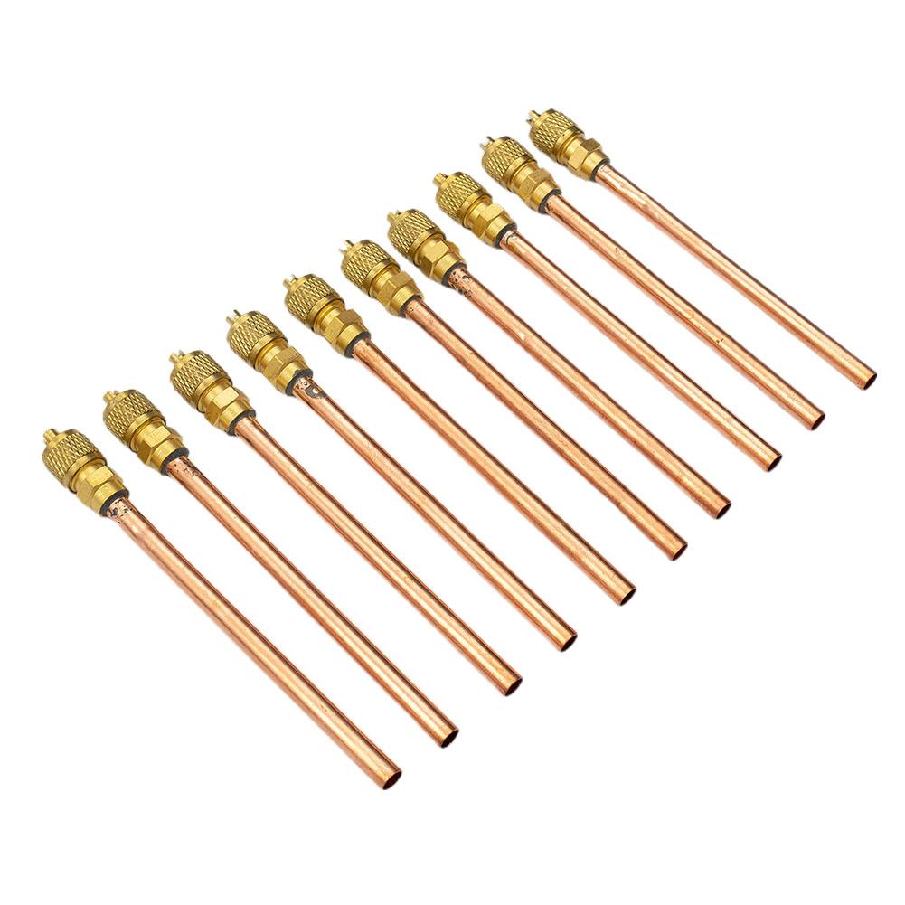 Set mit 10 Kupferrohr-Füllteilen für Kälte- und Klimaanlagenwartung, 125 mm Länge, sicherer Betriebsdruck 3,4 MPa