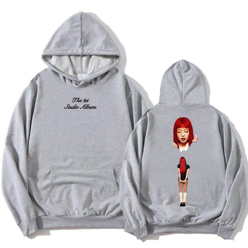 The 1st Studio Album Ruby Hoodie The Ruby Experience Jennie Sweatshirt Long Sleeve Korean Singer Printing Pullovers Women Hoody