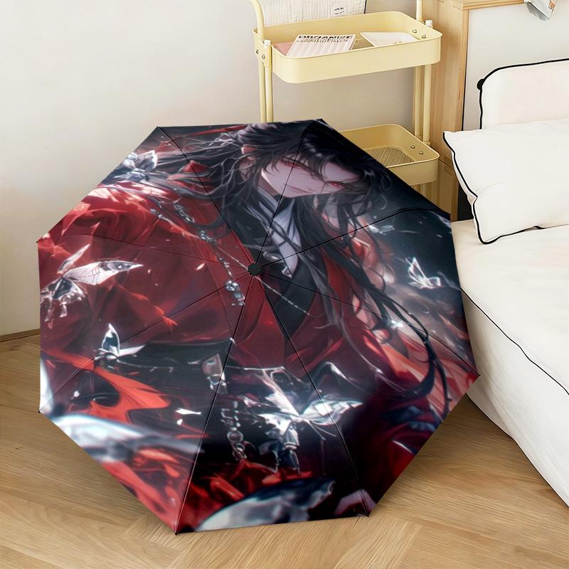 Himmelsamtmanns Segen Schmetterlinge Automatischer Regenschirm Geeignet für Reisen Tragbarer Regenschirm Outdoor Sonnenschutzschirm Geschenk Tägliche Notwendigkeiten