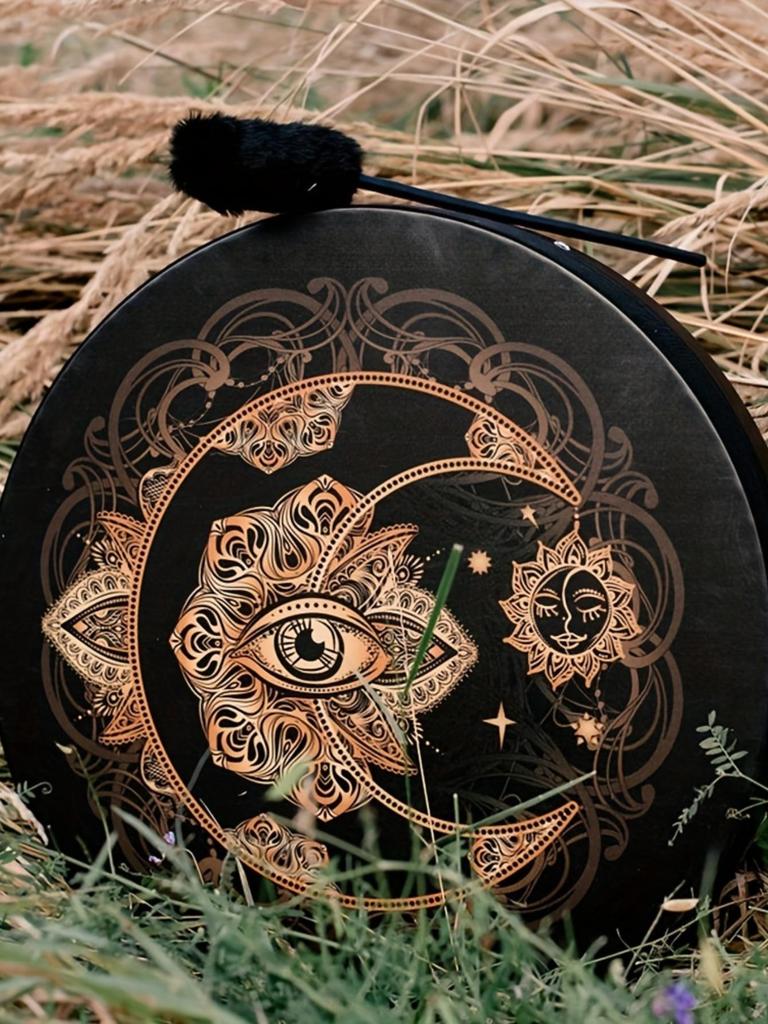 Home Decoration Shaman Drum Percussion Instrument Eye Drum Festive Home Decoration 1 pc