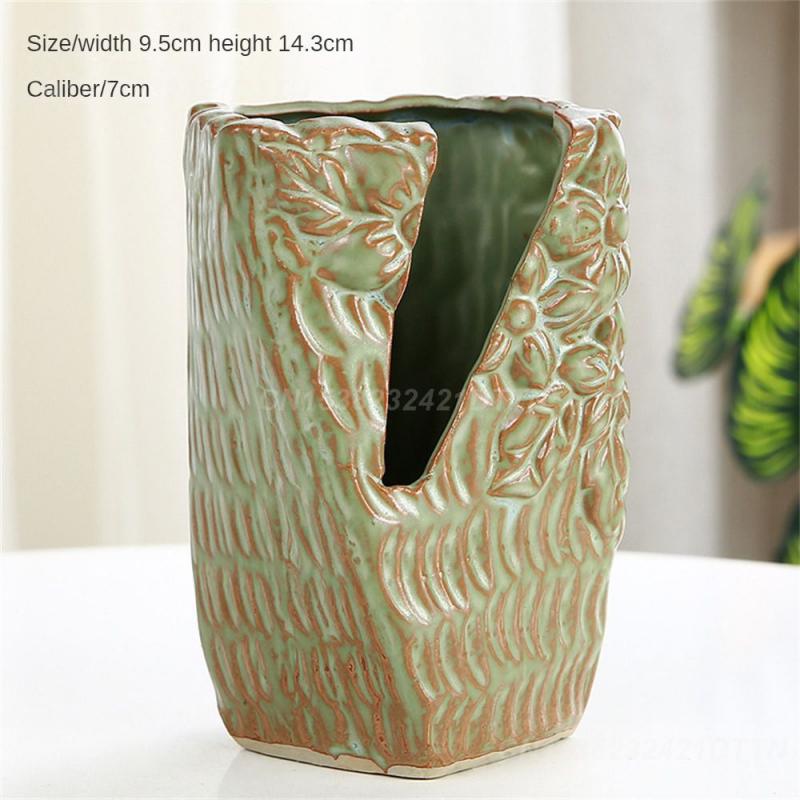 Ceramic Flowerpot Breathable Breathable Holes Creativity Personalized Vase Flower Pot Caves Style Artistic Desktop Decoration
