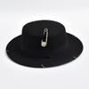 Nuovo Design Moda Cappello Fedora Per Donne Uomini Decorazione Catena Metallica Cappello Jazz Party Cappellini da Chiesa