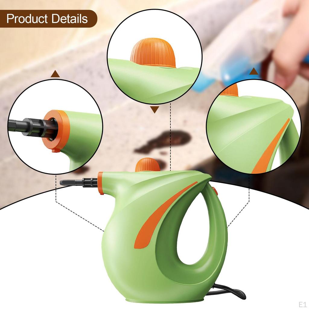 Handheld Steam Cleaner Household with 700ml Tank for Curtain Tight Gap Grout Green